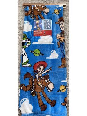 Disney Toy Story Throw Blanket Woody Jessie Buzz Lightyear Bullseye 50”X70” NEW